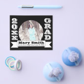 Aankondiging zwart-wit formeel Afstuderen Flyer (Enkel)