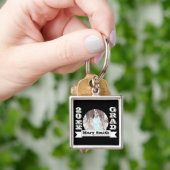 Aankondiging zwart-wit formeel Afstuderen Sleutelhanger (Hand)