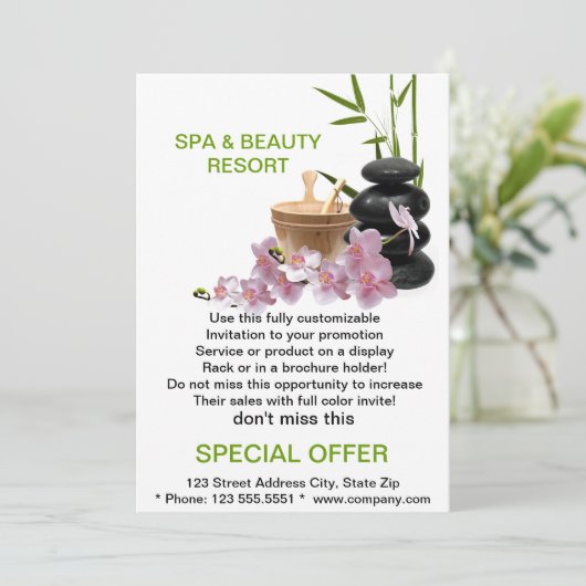 Aankondigingen aangepaste brochures SPA & Beauty R (Staand voorkant)