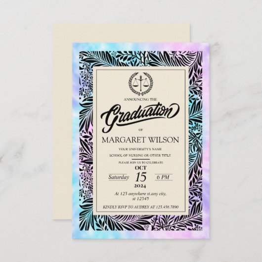 Aankondigingen Advocaat Afstuderen (Voorkant / Achterkant)