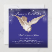 Aankondigingen Blauwe Duif Herdenkingsdienst (Achterkant)