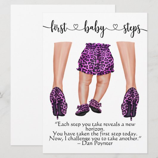 Aankondigingen eerste Baby stappen (Voorkant / Achterkant)