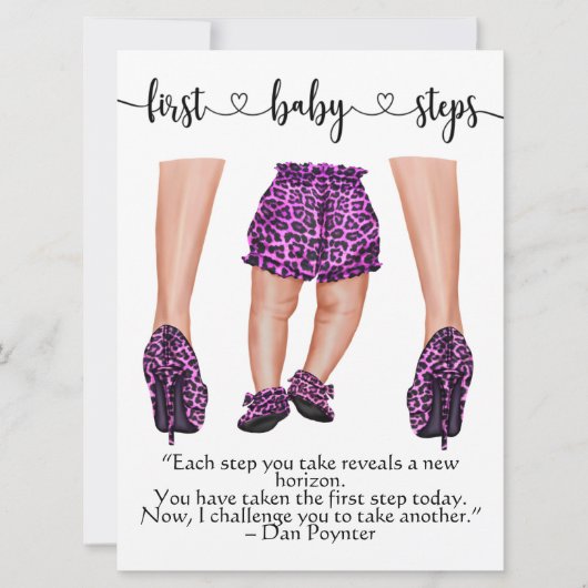 Aankondigingen eerste Baby stappen (Voorkant)