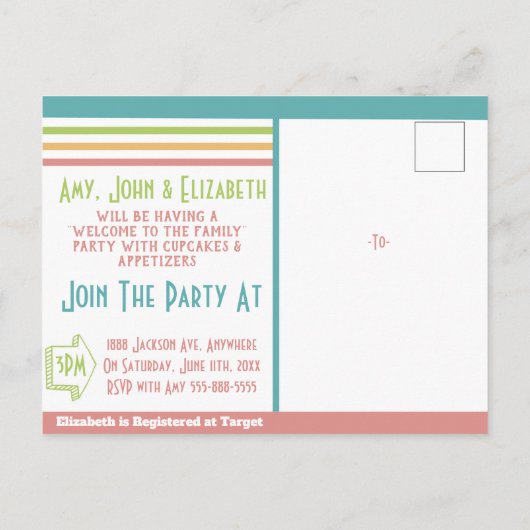 Aankondigingen goedkeuring van Bright moderne stri (Achterkant)