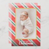 Aankondigingen kerstfoto's gestript (Voorkant / Achterkant)