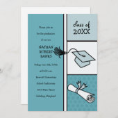 Aankondigingen Kinder opleiding (voor een jongen) (Voorkant / Achterkant)