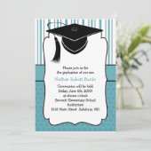 Aankondigingen Kinder opleiding (voor een jongen) (Staand voorkant)