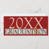 Aankondigingen/Persuitnodigingen afstuderen {Rood} Kaart (Voorkant)