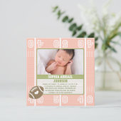 Aankondigingen roze Football ter geboorte (Staand voorkant)