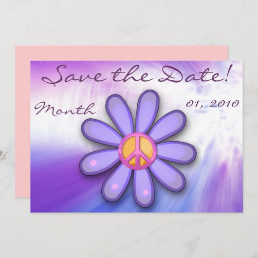 Aankondigingen roze vredesbord (Voorkant / Achterkant)