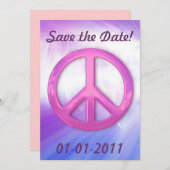 Aankondigingen  roze vredesbord (Voorkant / Achterkant)