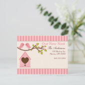 Aankondigingen Tortelduifjes verplaatsen Aankondigingskaart (Staand voorkant)