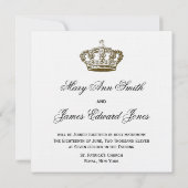 Aankondigingen uitnodigingen Franse Kroon Elegant (Achterkant)