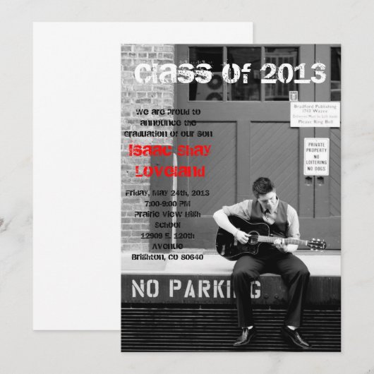 Aankondigingen van afstuderen (Voorkant / Achterkant)