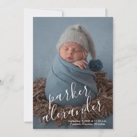 Aankondigingen van baby Foto Modern Birth (Voorkant)