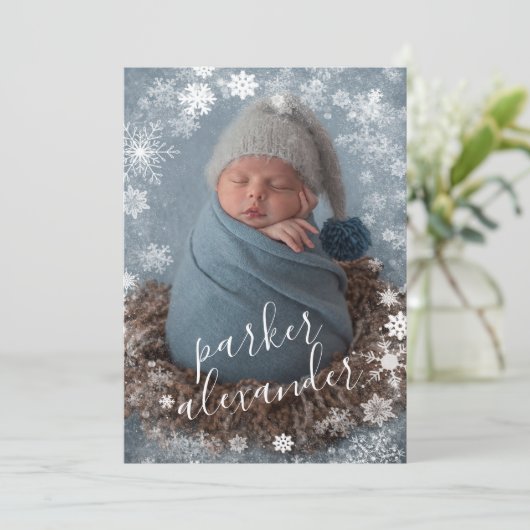 Aankondigingen van baby Foto Modern Birth (Staand voorkant)