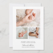 Aankondigingen van baby Foto Modern Birth (Achterkant)