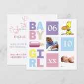 Aankondigingen van Baby Girl (Voorkant / Achterkant)