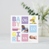 Aankondigingen van Baby Girl (Staand voorkant)