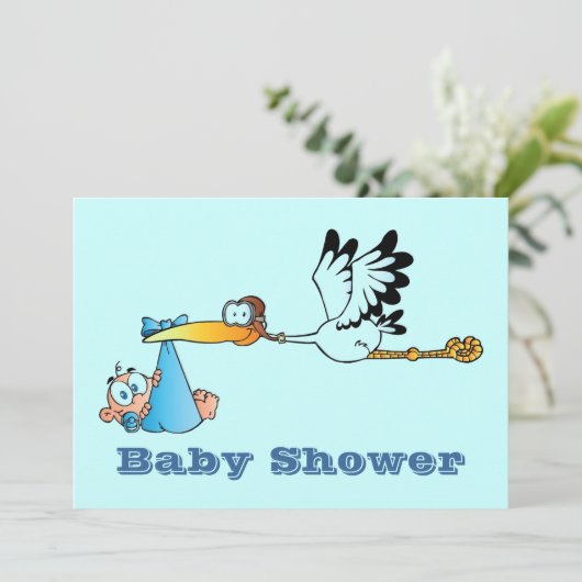 Aankondigingen van baby shower Boy (Staand voorkant)