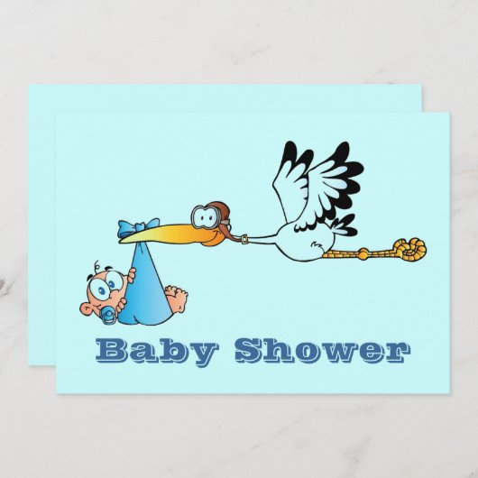 Aankondigingen van baby shower Boy (Voorkant / Achterkant)