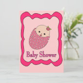 Aankondigingen van baby shower Girl (Staand voorkant)
