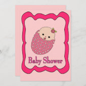 Aankondigingen van baby shower Girl (Voorkant / Achterkant)