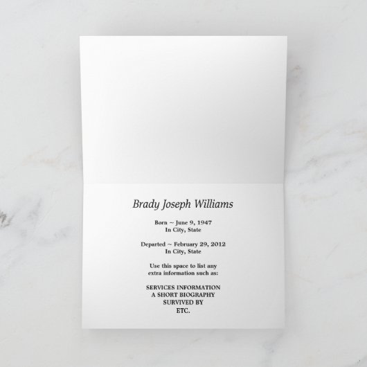 aankondigingen van begrafenisdienst van engelgebed (Binnen)