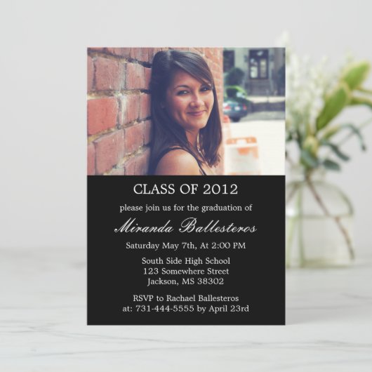 Aankondigingen van Black Photo Design Graduy (Staand voorkant)