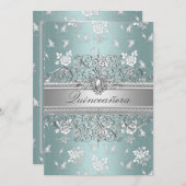 Aankondigingen van Blue Pearl en Roos Quinceanera (Voorkant / Achterkant)