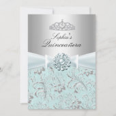 Aankondigingen van Blue Swirl Tiara Quinceanera (Voorkant)