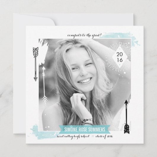 Aankondigingen van Boho Chic Photo Gradution (Voorkant)