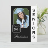 Aankondigingen van Classic Black Photo Graduy (Staand voorkant)