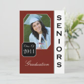 Aankondigingen van Classic Red Photo Gradution (Staand voorkant)