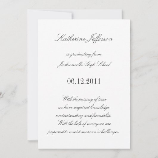 Aankondigingen van Classic Red Photo Gradution (Achterkant)