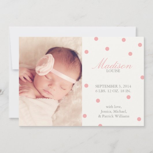 Aankondigingen van Confetti Birth (Voorkant)