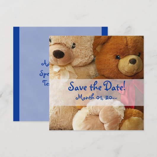 Aankondigingen van Cute Teddy Bear Friends (Voorkant / Achterkant)