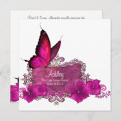 Aankondigingen van de afstuderen van de Hot Pink B (Voorkant / Achterkant)