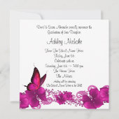 Aankondigingen van de afstuderen van de Hot Pink B (Achterkant)