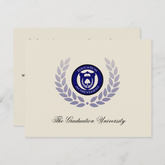 Aankondigingen van de blauwe school of universitai (Voorkant / Achterkant)