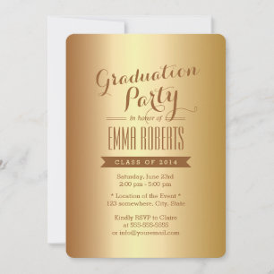 Aankondigingen van de Elegant Gold Foil Graduy Par