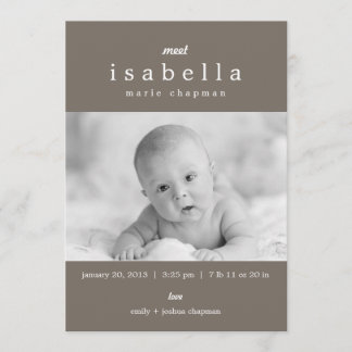 Aankondigingen van de geboorte MODERN