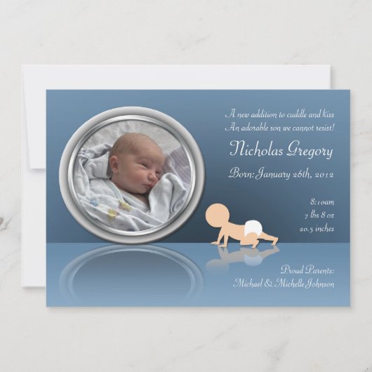 Aankondigingen van de geboorte van Baby Reflection (Voorkant)