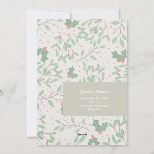 Aankondigingen van de geboorte van de Merry-kerstf (Achterkant)