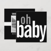 Aankondigingen van de geboorte van een moderne fot (Voorkant / Achterkant)