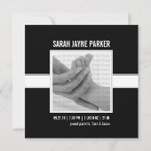 Aankondigingen van de geboorte van een moderne fot (Achterkant)