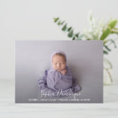 Aankondigingen van de geboorte van Elegant Script (Staand voorkant)