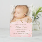 Aankondigingen van de geboorte van Gold Foil en Pi (Staand voorkant)