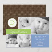 Aankondigingen van de geboorte van het moderne Ini (Voorkant / Achterkant)