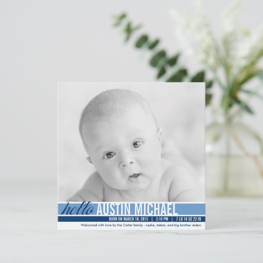 Aankondigingen van de geboorte van moderne toonaan (Staand voorkant)